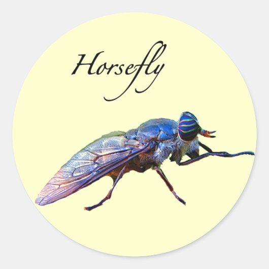 Horsefly Ronde Sticker (Voorkant)