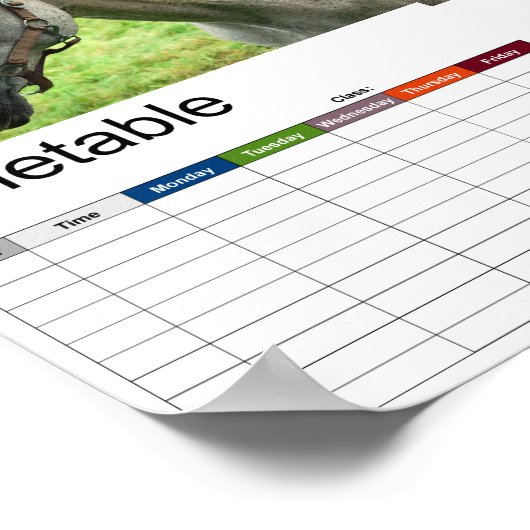 Horsehead 005 Tijdschema Poster (Hoek)