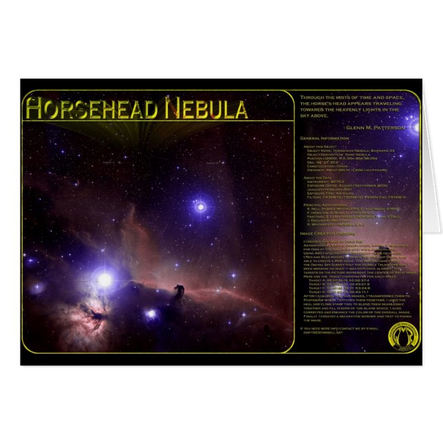 Horsehead Nebula Card (Voorkant Horizontaal)