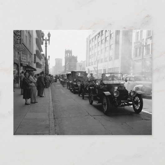 Horseless Carriage Parade, Los Angeles, Verenigde  Briefkaart (Voorkant)
