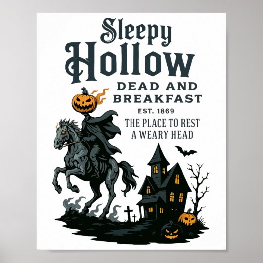 Horseman Halloween Sleepy Hollow Headless Poster (Voorkant)