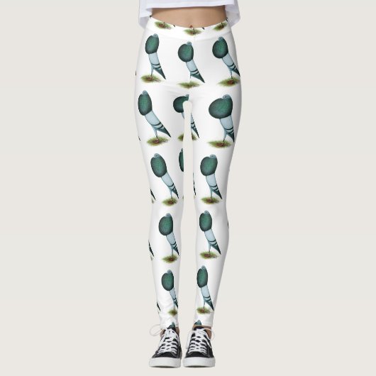 Horseman Pouter Pigeon Blue Leggings (Voorkant)