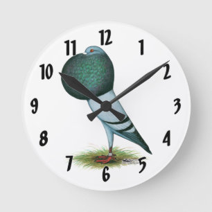Horseman Pouter Pigeon Blue Ronde Klok