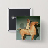 Horseman, uit Xianyang, Shaanxi Vierkante Button 5,1 Cm (Voorkant /achterkant)