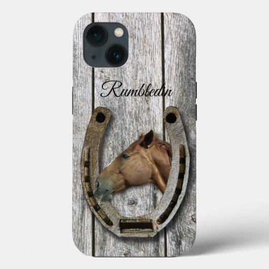 Horsemanship Sports hoefijzer horse personaliseren Case-Mate iPhone Case (Achterkant)