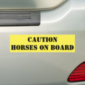 Horsen aan boord bumpersticker (Op auto)