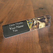 HORSEN, ANDERE DIEREN, CADUCEUS VETERINAIR SYMBOOL NAAMBORDJE (Zijkant)