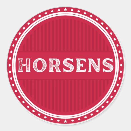 Horsens City Pride Emblem – Danish Identity Ronde Sticker (Voorkant)