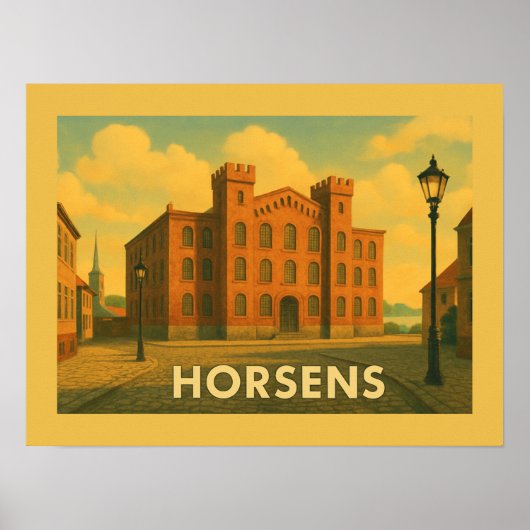 Horsens Denmark Harbor Poster (Voorkant)