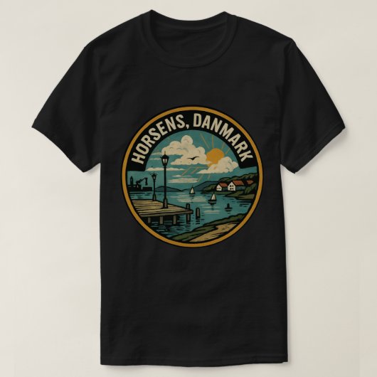 Horsens haven in Denemarken T-shirt (Design voorkant)