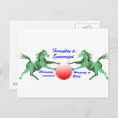 Horseplay wordt aangemoedigd briefkaart (Voorkant / Achterkant)