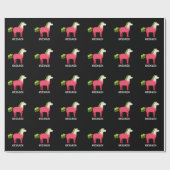 Horseradish Funny Horse Pun Dark BG Cadeaupapier (Vlak)