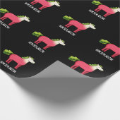 Horseradish Funny Horse Pun Dark BG Cadeaupapier (Hoek)