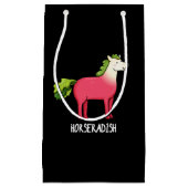 Horseradish Funny Horse Pun Dark BG Klein Cadeauzakje (Voorkant)
