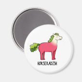 Horseradish Funny Horse Pun Magneet (Voorkant / Achterkant)