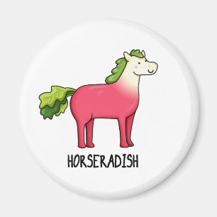 Horseradish Funny Horse Pun Magneet