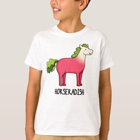 Horseradish Funny Horse Pun T-shirt (Voorkant)