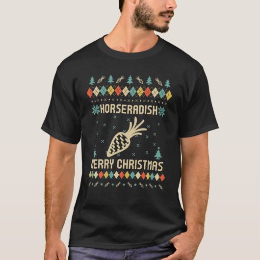 HORSERADISH Ugly KerstSweater Vinatge Retro T-shirt (Voorkant)