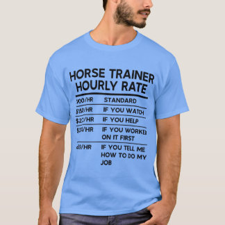 Horserainer Uurtarief retro T-shirt