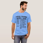 Horserainer Uurtarief retro T-shirt (Voorkant volledig)