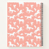 Horseriding Custom Name Equestrian Gift Peach Notitieboek (Achterkant)