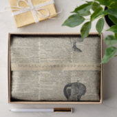 Horseriding Saddle Dictionary Art Tissuepapier (Geschenk)