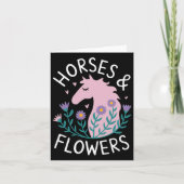 Horses &amp; Flowers - Paard Tiener Paardenliefheb Kaart (Voorkant)