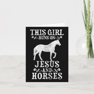 Horses & Jesus Horseback Riding Gift Christeli Kaart