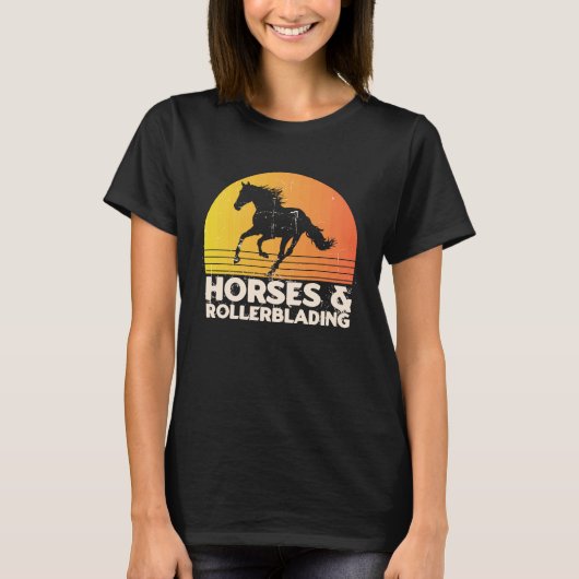 Horses And Rollerblading T-shirt (Voorkant)