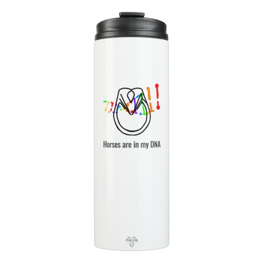 Horses Are In My DNA Rainbow Neucleuotide Blast Thermosbeker (Voorkant)