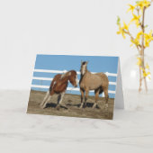 Horses Argue, Friends Forever Kaart (Gele Bloem)