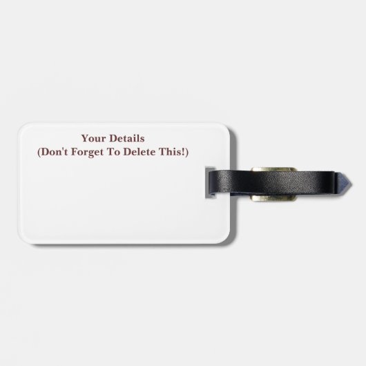 HORSES BAGAGELABEL (Achterkant horizontaal)