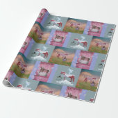 horses bathing cadeaupapier (Uitgerold)