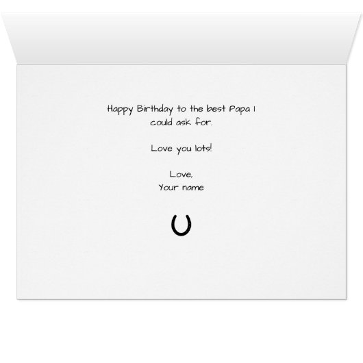 Horses Birthday Card (Binnen Horizontaal (Onder))