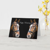 Horses Birthday Card Kaart (Gele Bloem)
