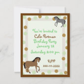Horses Birthday Invitation Kaart (Voorkant)