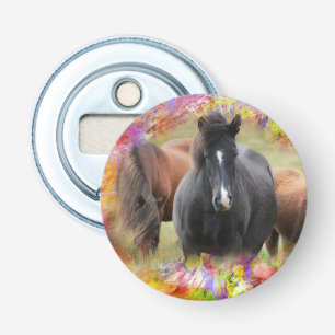 Horses Button Flesopener