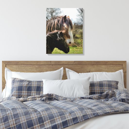 HORSES CANVAS AFDRUK (Insitu (Slaapkamer))