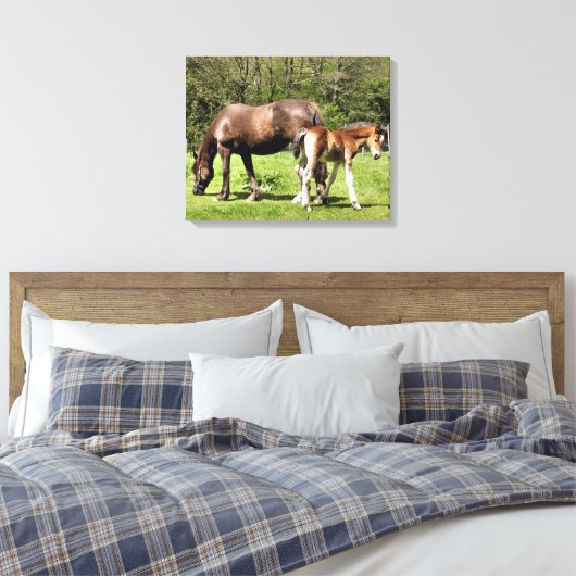 HORSES CANVAS AFDRUK (Insitu (Slaapkamer))