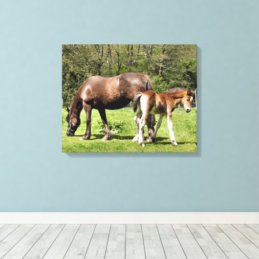 HORSES CANVAS AFDRUK (Insitu (Houten vloer))