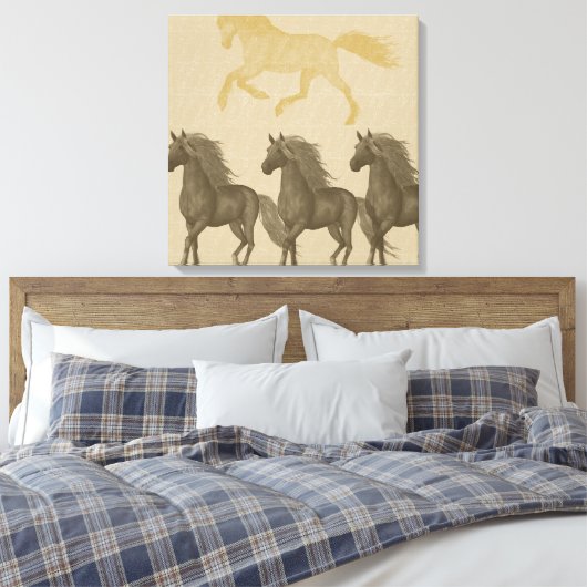 Horses Canvas Afdruk (Insitu (Slaapkamer))