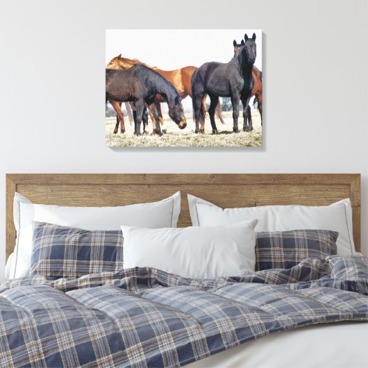 HORSES CANVAS AFDRUK (Insitu (Slaapkamer))