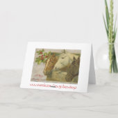  Horses Christmas Wenskaart Feestdagen Kaart (Achterkant)