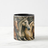 Horses coffee mug mok (Midden)