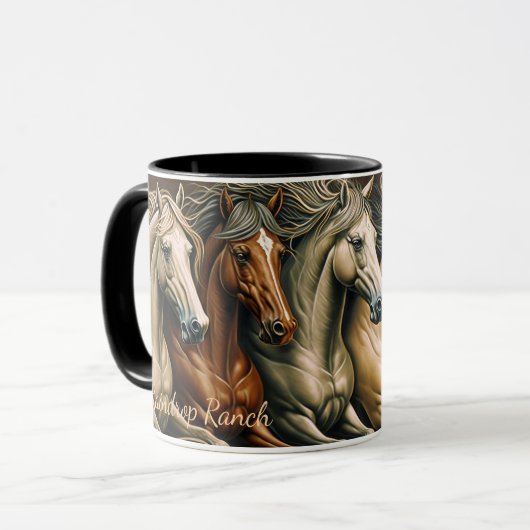 Horses coffee mug mok (Voorkant links)