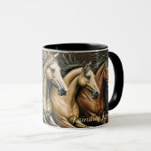 Horses coffee mug mok (Voorkant rechts)