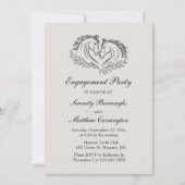 Horses Country Western Elegant Engagement Party Kaart (Voorkant)