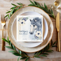 Horses cowgirl baby shower monogrammed