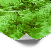 HORSES DIE Antiek licht groen GRAZEN Poster (Hoek)