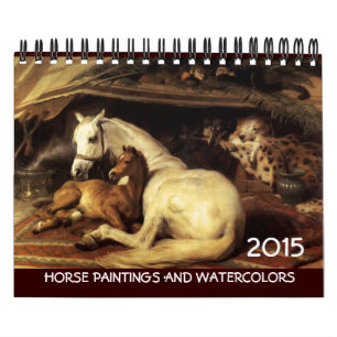 HORSES FINE ART COLLECTIE 2014 Schildertekeningen Kalender